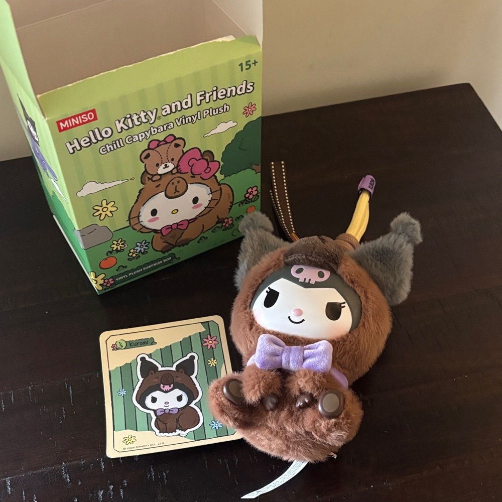 MINISO Sanrio Chill Capybara Vinyl/Plush Kuromi New in Box